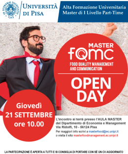 OPEN DAY MasterFood – 21 settembre 2017
