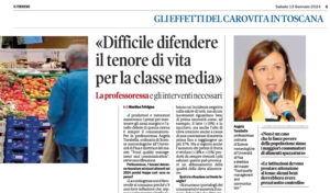 Intervista Angela Tarabella Il Tirreno 13/01/2024
