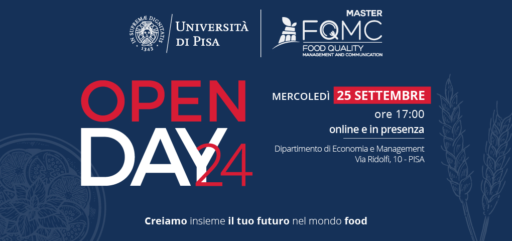 Open Day Master Food Unipi 25-09-2024